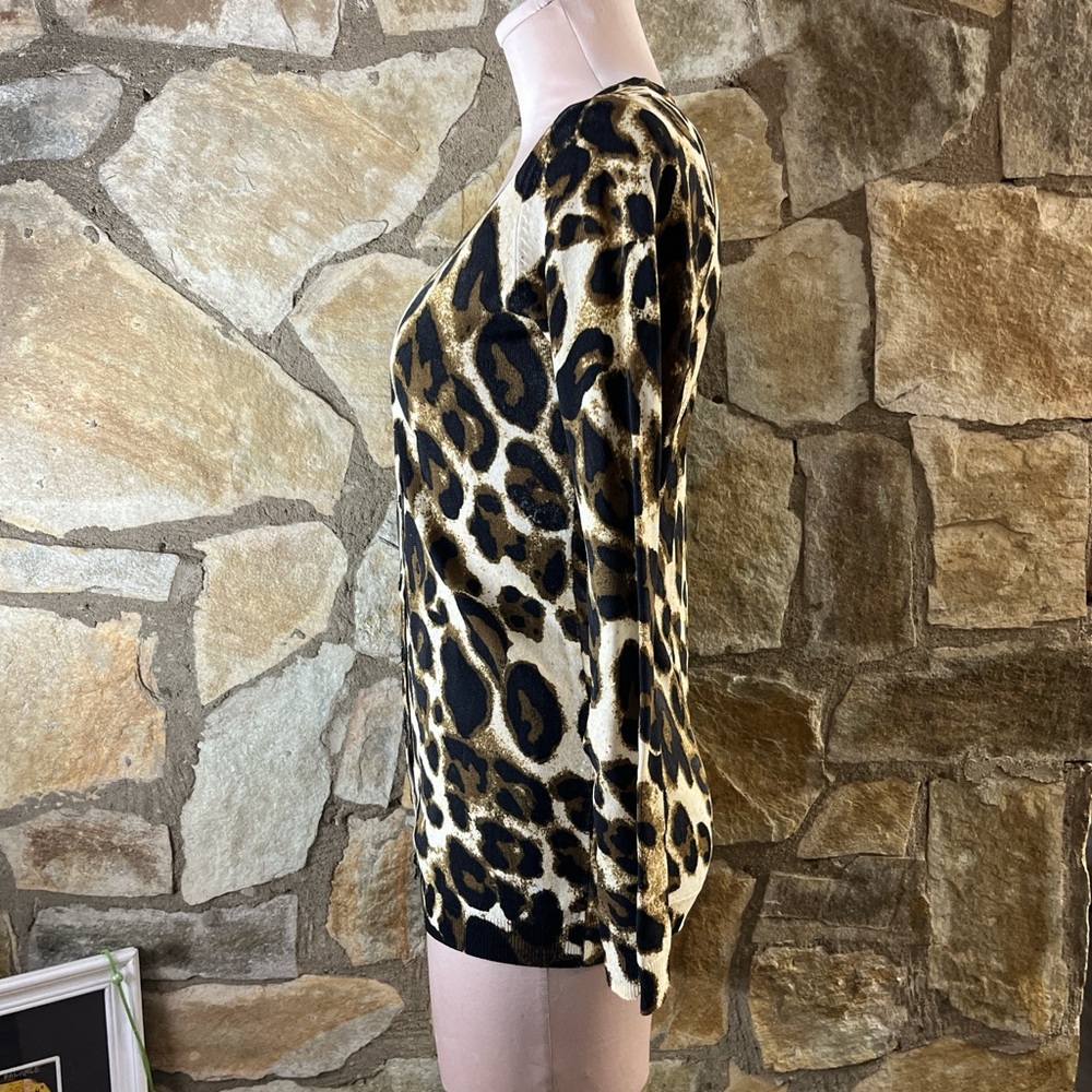 Grace Elements Leopard Print Button Down Cardigan - image 4